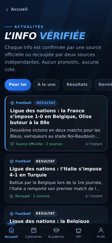 Actualités vérifiées