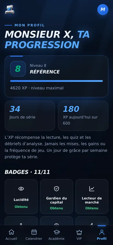 Profil et progression
